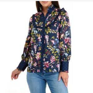 Biltmore Yoke Neck‎ Floral Blouse
